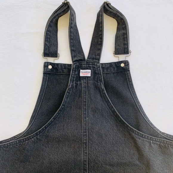 PULL&BEAR | Charcoal denim pinafore - Picture 3 of 4